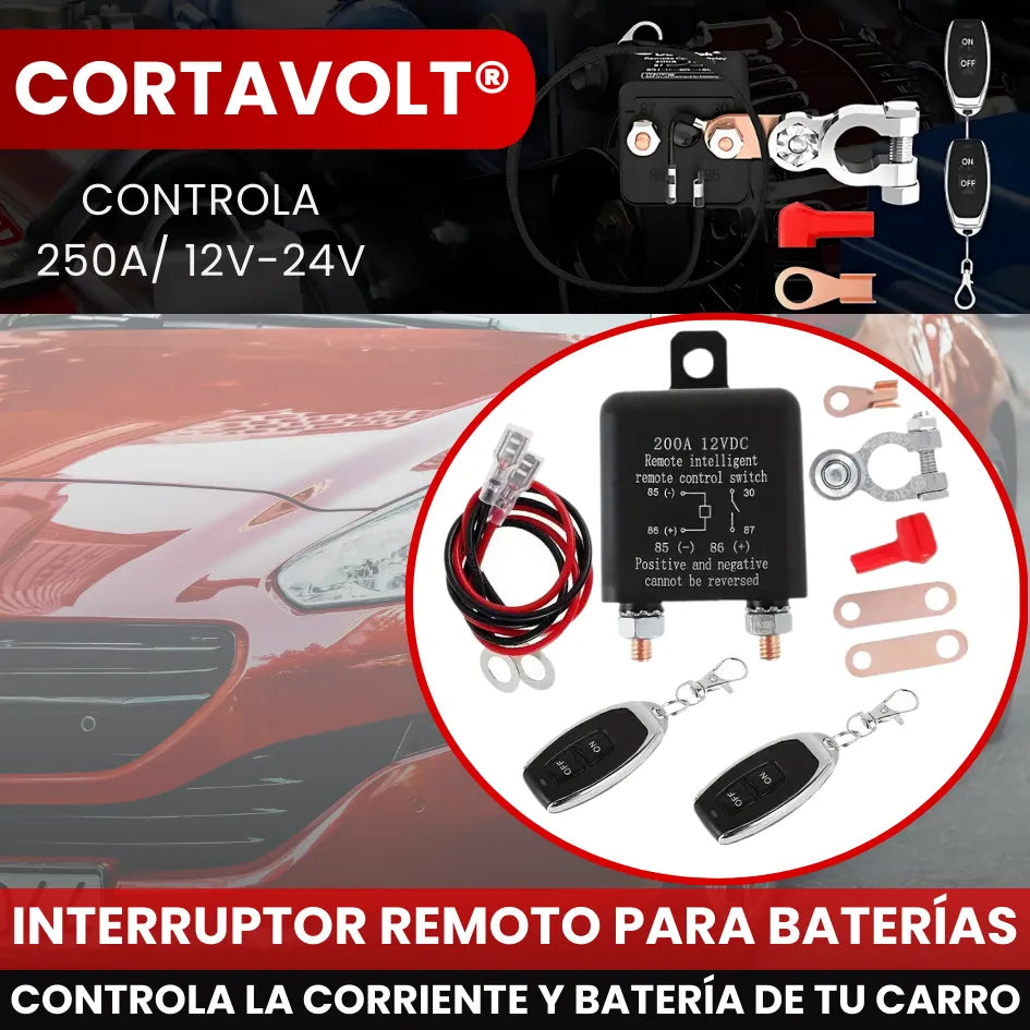 CORTAVOLT® RELE/ INTERRUPTOR REMOTO PARA BATERIAS 12V-24V