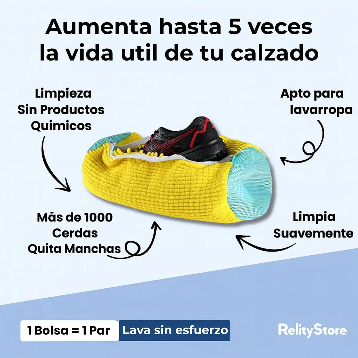 Bolsa Lava zapatillas - Color amarilla