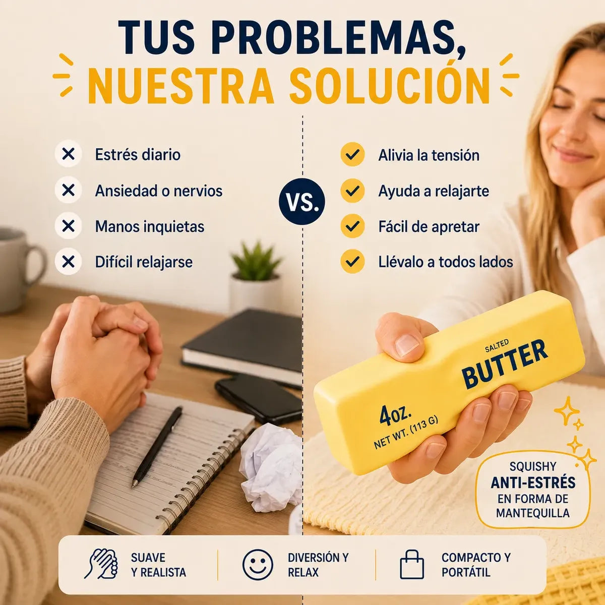 Manteca antiestrés viral tiktok - de juguete Promo x2