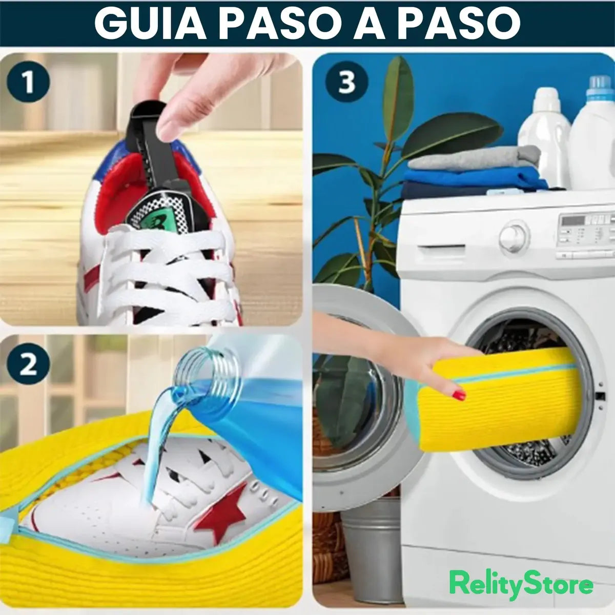 Bolsa Lava zapatillas - Color amarilla