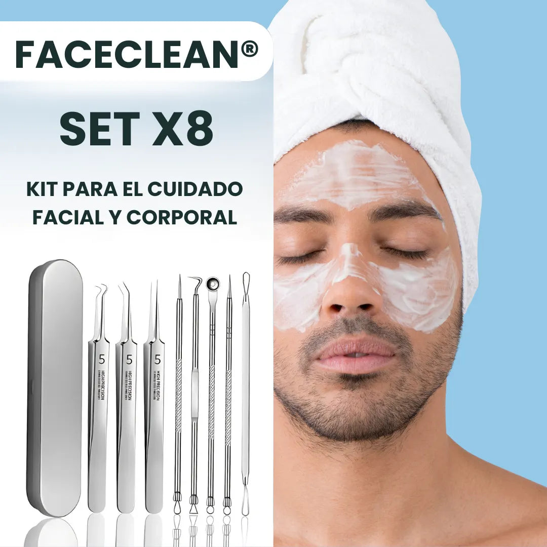 FACECLEAN® SET X8 DE LIMPIEZA FACIAL Y CORPORAL