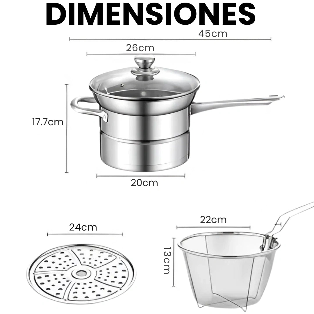 OLLA MULTIUSOS VAPOFRY® - 3.4 LITROS