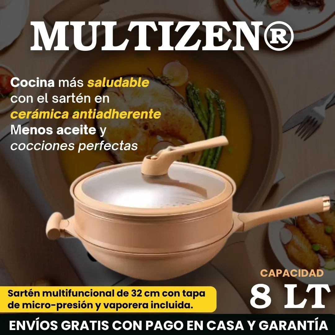 MULTIZEN® SARTÉN DOBLE MICRO PRESIÓN EN CERÁMICA ANTIADHERENTE