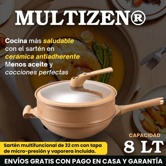 MULTIZEN® SARTÉN DOBLE MICRO PRESIÓN EN CERÁMICA ANTIADHERENTE