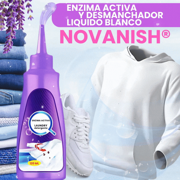 NOVANISH® ENZIMA ACTIVA Y DESMANCHADOR LIQUIDO BLANCO 120ML