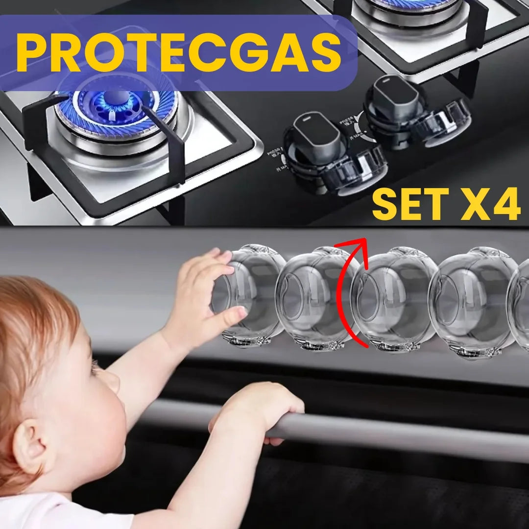 PROTECGAS® PROTECTOR PARA PERILLAS DE ESTUFAS X4