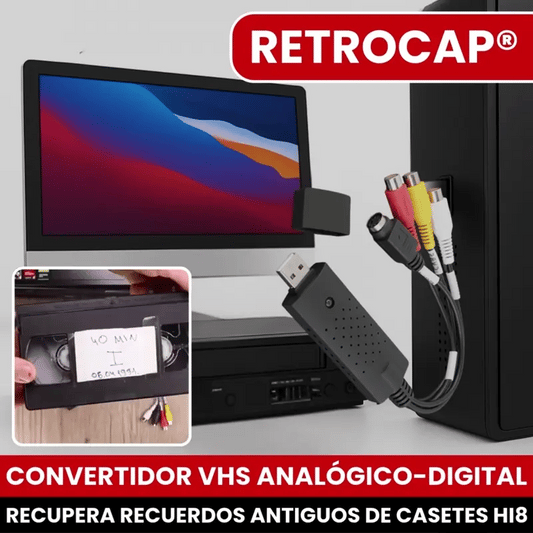 RETROCAP® CONVERTIDOR ANALÓGICO VHS A DIGITAL