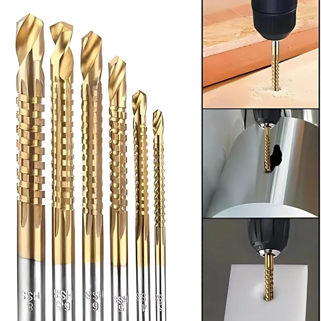 TITANBROC® X6 JUEGO DE BROCAS DENTADAS EN TITANIO