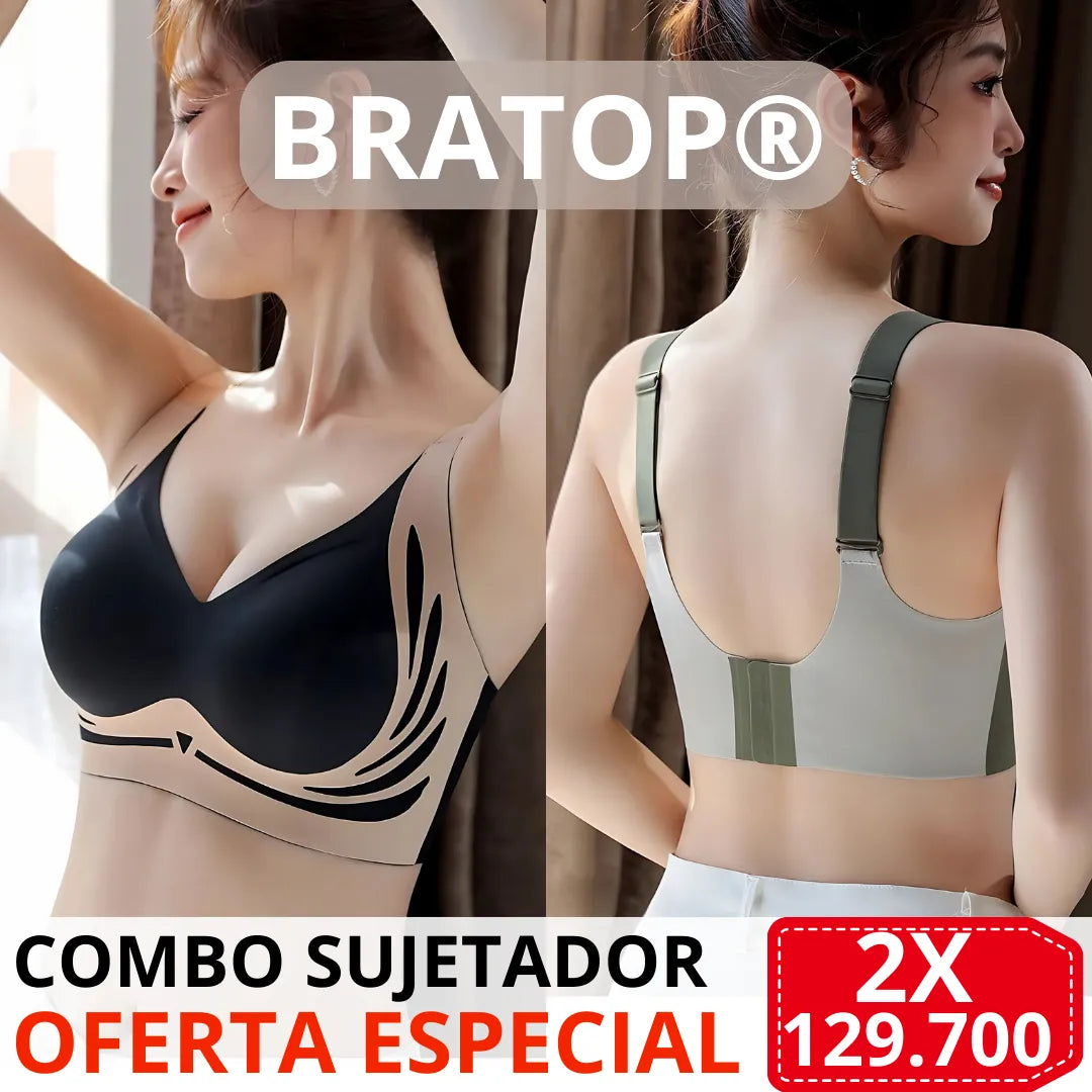 BRATOP® SOSTEN ANTIFLACIDEZ PUSH-UP SIN COSTURA NI VARILLAS