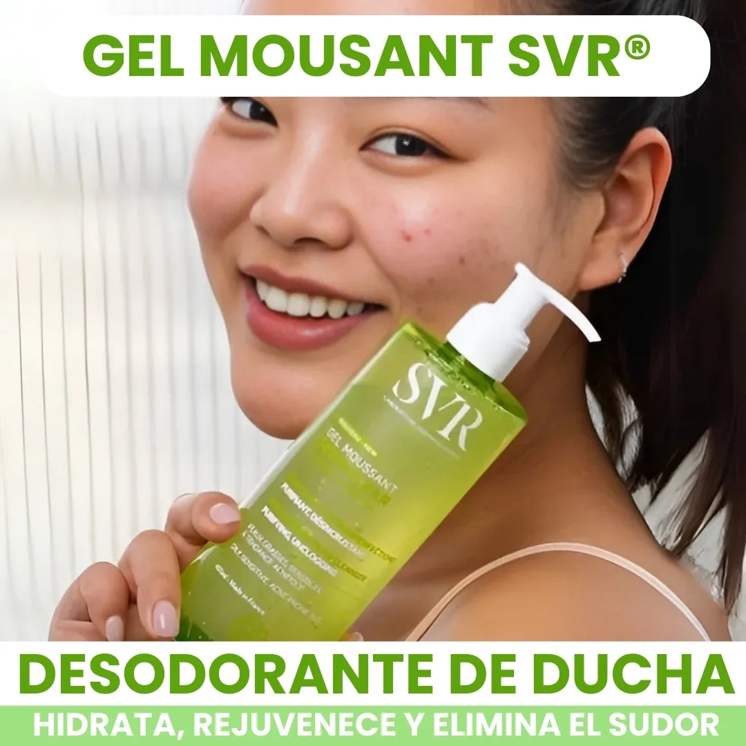 GEL MOUSANT SVR® DESODORANTE DE DUCHA, HIDRATA, REJUVENECE Y ELIMINA EL SUDOR
