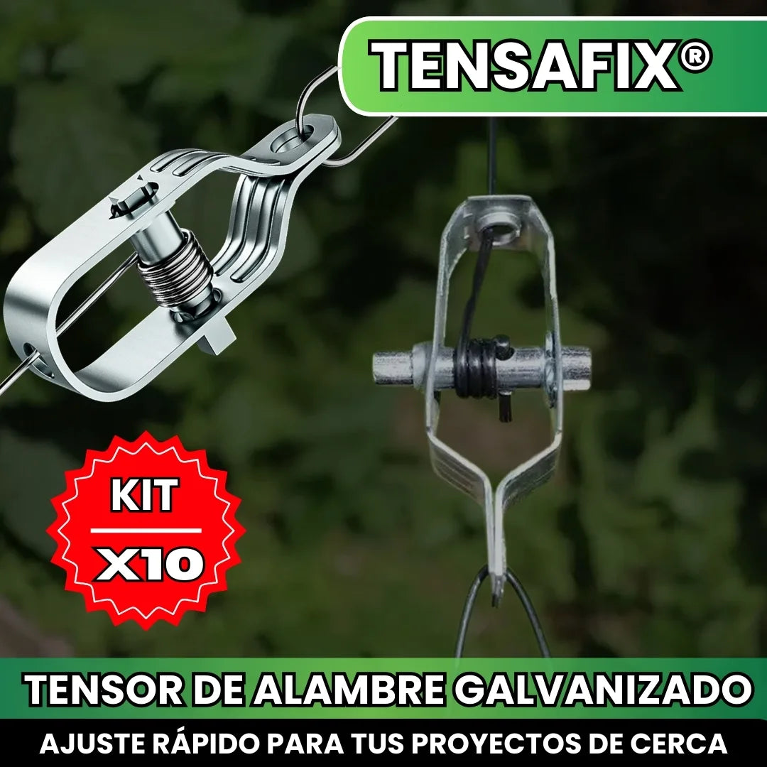 TENSAFIX® TENSOR DE ALAMBRE GALVANIZADO PROFESIONAL KIT X10
