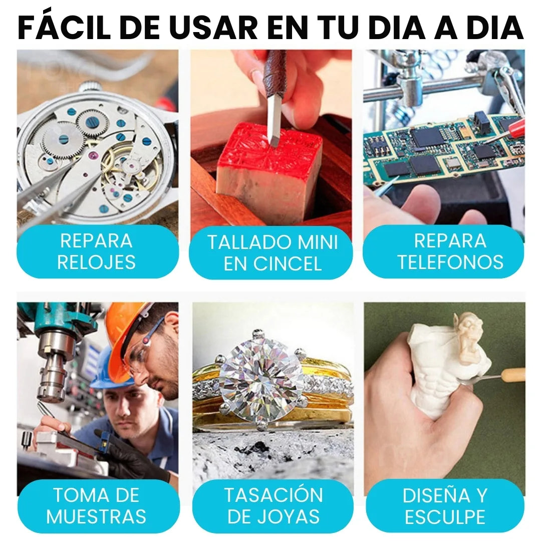 VISIONPRO 4K® GAFAS DESMONTABLES CON 5 LENTES + LED